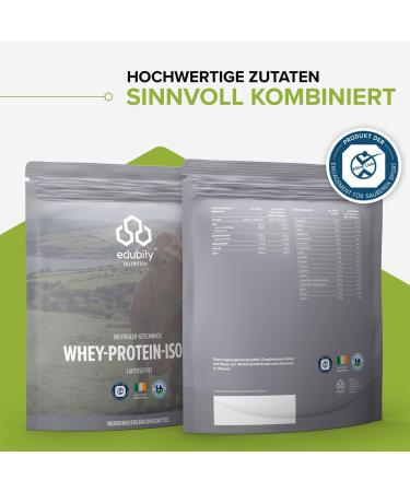 Edubily Nutrition Whey Protein Isolate - Lactose-Free Carb & Sugar-Free Irish Pasture - 750g Neutral Protein Powder for Optimal Nutrition - Buy Online on GoSupps.com