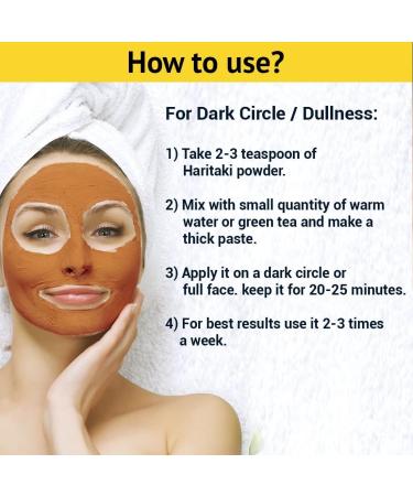 Haritaki Powder Organic - 200 GMS | 100% Pure Harde Powder | Kadukkai Powder | Harad Powder | Inknut Powder for Dark Circles Face Skin & Healthy Digestion - Buy Online on GoSupps.com