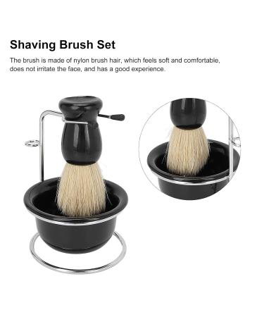 Premium Shaving Brush Kit - Manual Stand & Nylon Brush for Men's Facial Care | Ideal Beard Shaving Gift - Buy Online on GoSupps.com