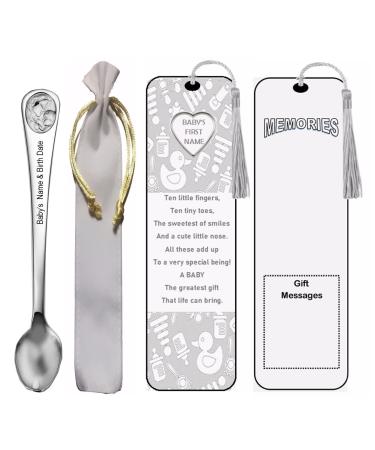Personalized Baby Feeding Spoon | Custom Engraved Name & Birthdate | Keepsake Gift - Buy Online on GoSupps.com