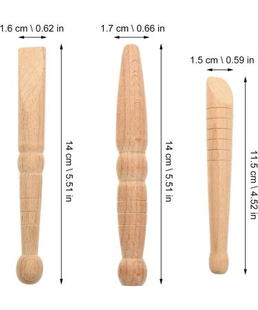 Lurrose 3-Set Wooden Acupuncture Rods & Massage Tools for Deep Tissue & Thai Massage | Premium Handheld Acupuncture Pen & Face Massager - Buy Online on GoSupps.com