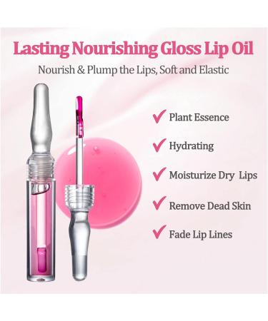 Tinted Lip Oil - Plumping Gloss for Lasting Hydration & Nourishment - Pink Shade for Women & Girls - Buy Online on GoSupps.com