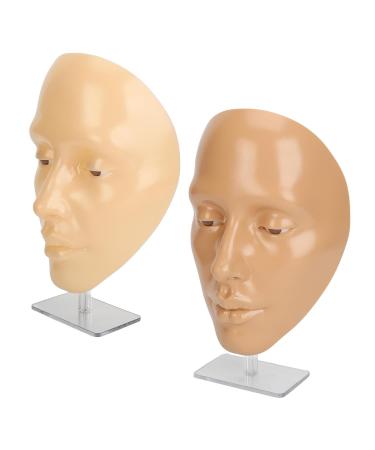 Silicone Makeup Practice Face Set - Easy Clean Yellow Wheat for Beginners & Eyelash Artists | International Shipping - Buy Online on GoSupps.com