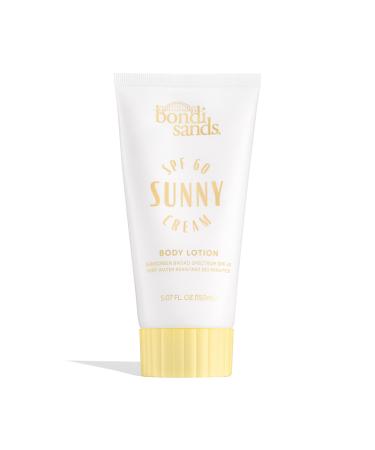 Bondi Sands Sunny Cream SPF 60 Body Lotion, Hydrating + Nourishing Broad Spectrum Sunscreen, Dermatologist-Approved, Water-Resistant, 5.07 Fl Oz