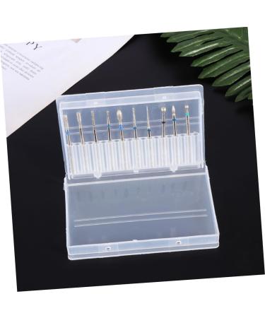 POPETPOP 4pcs grinding head storage box drill bits for nails nail drill bit holder nail grinding head case bit holders tool stand Nail Drill Bits Organizer plastic empty box manicure - Buy Online on GoSupps.com