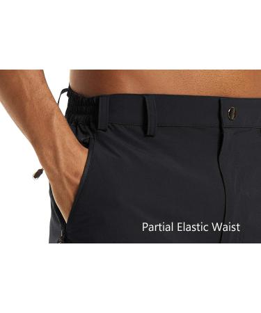 EKLENTSON Men's Quick Dry Stretch Waist Shorts - Black, Size 36 - Buy Online on GoSupps.com