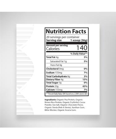 Buy Vegan Protein Powder - 22g Plant-Based Chocolate Protein Organic Pea & Brown Rice for Muscle Recovery - Non-GMO Gluten-Free Made in USA - Buy Online on GoSupps.com