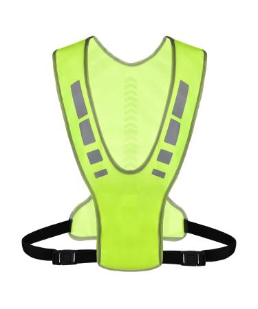 Tibapla running vest for jogging bicycle warning vest reflective reflector vest breathable light reflective vest women men children for women men jogging hiking cycling