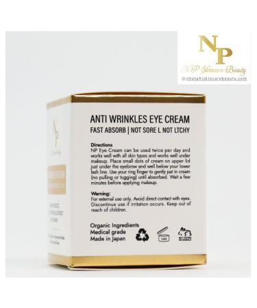 Anti-Wrinkle Eye Cream - Fast Absorbing Natural Ingredients for Dark Circles & Puffiness - 30g - Buy Online on GoSupps.com