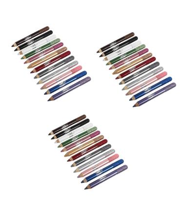 Healeved 36 Pcs Pearlescent Eyeshadow Pencil Useful Eye Shadow Pen Concealer Pencil Red Eyeliner Powder 12.5X0.5cmx3pcs Assorted Colorx3pcs