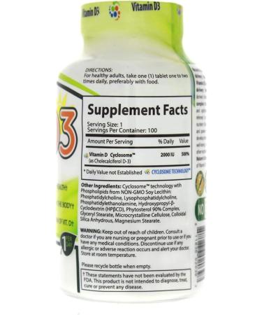 Buy NATURE'S ESSENTIALS Vitamin D3 2000IU - Immune Support Advanced Liposomal Delivery Non-GMO Gluten Free Vegetarian - 100 Tablets for Optimal Health - Buy Online on GoSupps.com