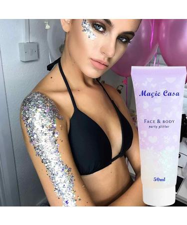  Jildouf Face Glitter Glitter Body Gel Glitter Face Gel for Body and Face | Christmas Glitter Cosmetic Art Loose Cream Diamond Rhinestone Makeup Party Festival Jildouf - Buy Online on GoSupps.com