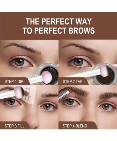 Eyebrow Stamp Stencil Kit - 24 Pieces Thick & Thin Stencils with Brushes - Natural Waterproof Brow - Medium Brown - Buy Online on GoSupps.com