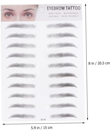 DRESSOOS 2pcs 3d Eyebrow Stickers Realistic Eyebrow Tattoos Ladies Suits Eyebrow Tool The Lazy Water Proof 6d - Buy Online on GoSupps.com