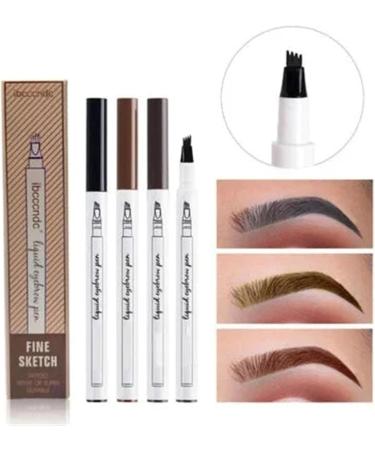 Waterproof Brow Pencil with Micro-Fork Tip Smudgeproof Fine Sketch Long Lasting Pen Natural Looking Stays On All Day. (Brown 2pcs) Brown 2pcs - Buy Online on GoSupps.com