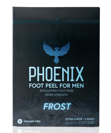 Phoenix Men's Extra Large Extra Strength Menthol Foot Peel - 2 Pack - Exfoliating Dry Feet Treatment & Callus Remover - Paraben Free - Buy Online on GoSupps.com