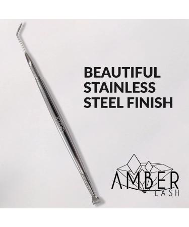 Stainless Steel Amber Lash Lift Perm Tool with Separation Comb Stick - Eyelash Extensions Supplies - Buy Online on GoSupps.com