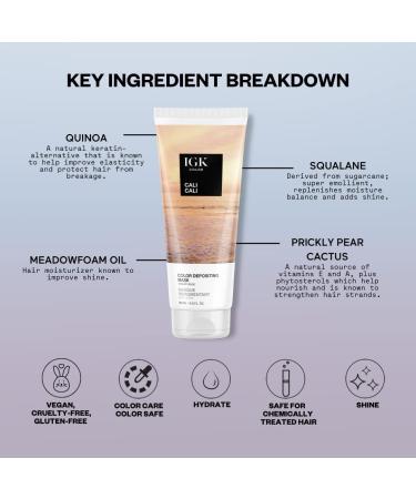IGK Color Depositing Mask - Cali Cali (Creamy Beige) | Vegan & Cruelty Free - Buy Online on GoSupps.com