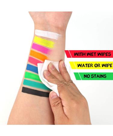 Bowitzki 9 Colors Water Activated Eyeliner - UV Glow Retro Graphic Makeup for Face & Body - Buy Online on GoSupps.com