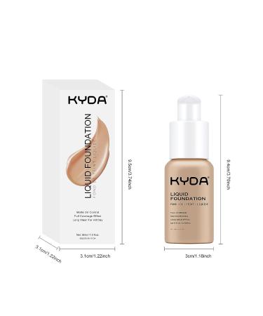 KYDA Matte Liquid Foundation - Full Coverage Concealer Cream - Oil Control & Long Wear Lightweight Makeup - Buy Online on GoSupps.com