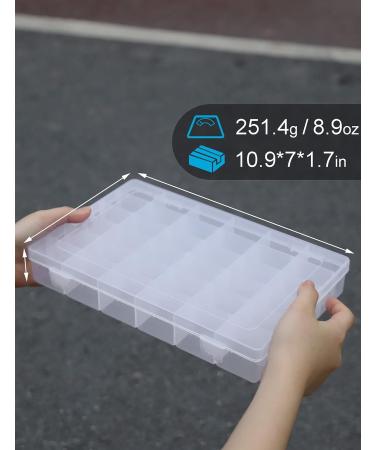 Beoccudo 2 Pack Tackle Box Bead Organizer - Clear Fishing Tackle Box with Dividers for Plastic Compartment Storage - Buy Online on GoSupps.com