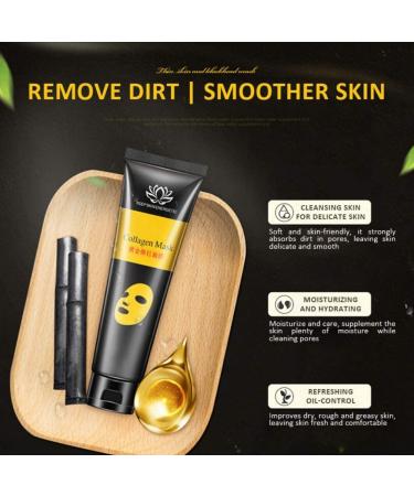 24K Gold Collagen Peel Off Mask - Anti-Wrinkle Blackhead Remover & Moisturizing Facial Treatment | 60g - Buy Online on GoSupps.com