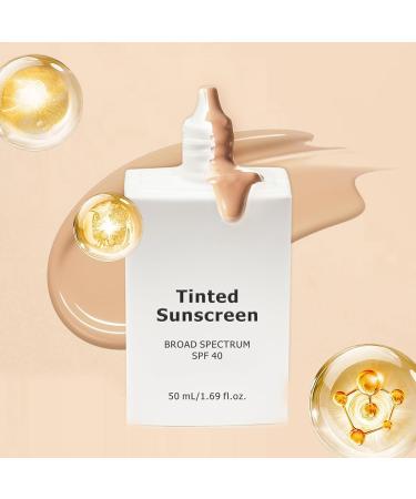  MEITREND Facial Sunscreen - Tinted Sunscreen - SPF 40 - Sun Protection for Sensitive Skin - Tone-up Sunscreen - Natural Coverage and Makeup Primer - UV Protection - Non-greasy - Buy Online on GoSupps.com