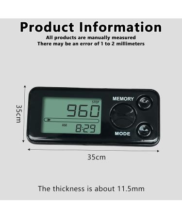 Delamiya Exact Pedometer - Simple 3D Step Counter for Men Women & Children | Clip-On Distance & Calorie Tracker Without App or Bluetooth - Buy Online on GoSupps.com