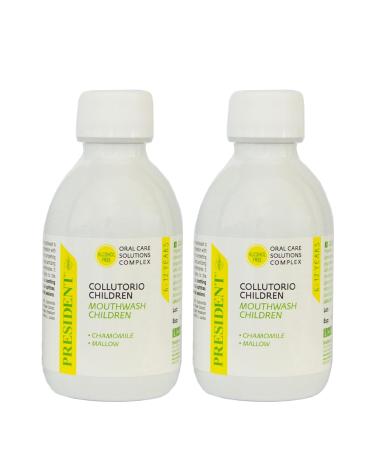 President President ChilDREN Grout Kit 2 x 6 to 12 Years Old Antiplaque Anti-Decay Strengthens and Protects Tooth Enamel Alcohol Free 2 x 200 ml