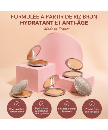  T. LeClerc PARIS 1881 T. LeClerc - Compact Rice Powder - 14 CARAMEL - Face Powder - Mattifying and Long-Lasting Setting Powder - 0% Talc - Reduces Blemishes - Vegan - Made in France - 9g - Buy Online on GoSupps.com