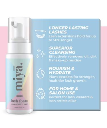 Eyelash Extension Cleanser & Rose Gold Mascara Wand | Miya Lash Shampoo 50ml - Buy Online on GoSupps.com