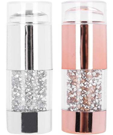 Durable Powerful Adsorption Nail Art Stamper Nail Art Seal Double Head With Cover for Home Salon Shop - Buy Online on GoSupps.com