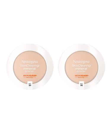 Neutrogena SkinClearing Mineral Acne-Concealing Pressed Powder Compact Shine-Free & Oil-Absorbing Makeup with Salicylic Acid to Cover Treat & Prevent Acne Breakouts Buff 30.38 oz (Pack of 2)