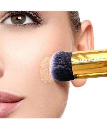 Cintanuota Adorable Chubby Foundation Brush Set - Portable 2-Piece Makeup Brush for Cream, Liquid, or Powder Makeup (Pink + Black) - Buy Online on GoSupps.com