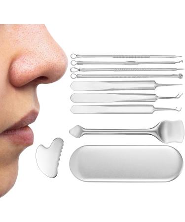 kisronda Blackhead Remover Tool Kit | Multipurpose Stainless Steel Comedone Extractor Tool Set Acnes Extractor Remover Tool Pimple Popping Tool Kit with Portable Case | for Facial Nose Cleaner - Buy Online on GoSupps.com