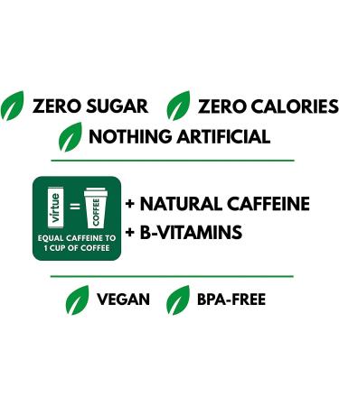 Virtue Clean Energy - Natural Energy Drink - Sugar Free Zero Calories Vegan Keto Friendly Gluten Free Vitamin B (Orange 12 x 250ml) Orange 250 ml (Pack of 12) - Buy Online on GoSupps.com