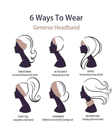 Generse Boho Elastic Wide Hair Bands - Knotted Yoga Turban Headscarves for Women & Girls (3 Pieces - Black) | Stylish & Comfortable - Buy Online on GoSupps.com