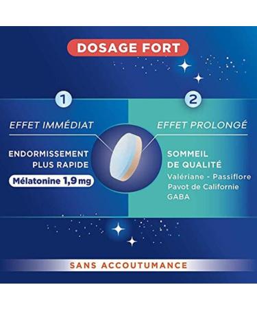 Fort Pharma - Fort Nuit 8h - Sleep Supplement with Melatonin and Plants - Quality Sleep - 30 Two-Layer Tablets - Buy Online on GoSupps.com