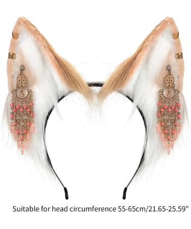 TQUXNGA Wolf Ear Cosplay Hair Hoop with Fringe Earring Woman Teens Headband for Live Broadcast Cartoon Carnivals Hairband 8 - Buy Online on GoSupps.com