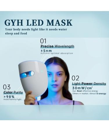 GYH LED Face Mask Light Therapy - Wireless Red & Blue Light Therapy for Skin Rejuvenation - Anti-ageing Cloud-S (RB-002) - Buy Online on GoSupps.com