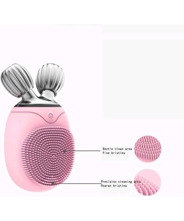 Facial Cleansing Brush - Sonic Silicone Exfoliating Beauty Equipment IPX6 Waterproof USB Rechargeble Face Scrubber Brush for Deep Cleanning Face Scrubbers Pink - Buy Online on GoSupps.com