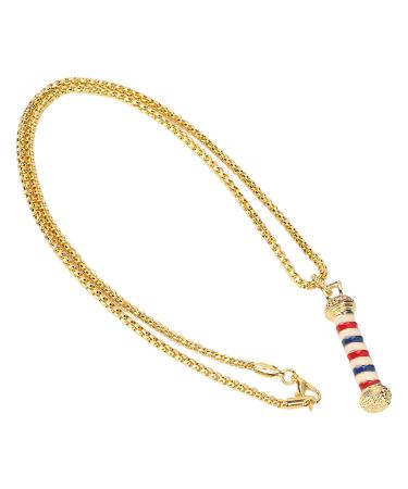 Necklace Barber Alloy Pendant - Gold Hair Salon Turn Light Charm for Individuals & Professionals - Buy Online on GoSupps.com