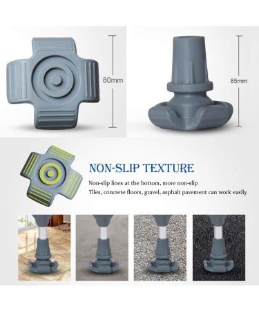 Crutch Four Legged Armpit Double Crutches Elderly Non Slip Wear Resistant Height Adjustable Handicapped Canes 1Pcs L 2Pcs Large Practical Journey 2pcs Small - Buy Online on GoSupps.com