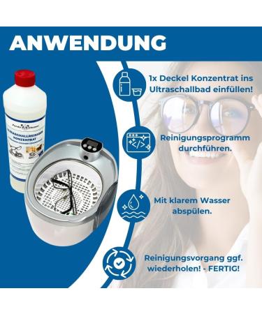 Pandaclean Organic Ultrasound Cleaner Concentrate - 1L for Glasses Jewelry Dentures Watches & More | Universal Device Cleaner (V2 Improved Recipe) - Buy Online on GoSupps.com