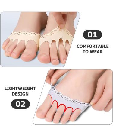 Buy Healvian Tabi Socks - 2 Pairs High Heel Half Socks with Forefoot Pad | Women's Soft Cotton Heel Protector Pads for Comfort & Style - Buy Online on GoSupps.com