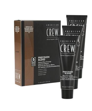 American Crew Precision Blend Natural Gray Coverage 3 x 40ml 5 6 Medium Ash by American Crew - Buy Online on GoSupps.com