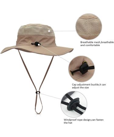 Dorriso Unisex Beach Safari Hat - Foldable 50+ UV Protection Outdoor Hat for Men & Women - Ideal for Camping Fishing & Travel - Brown - Buy Online on GoSupps.com
