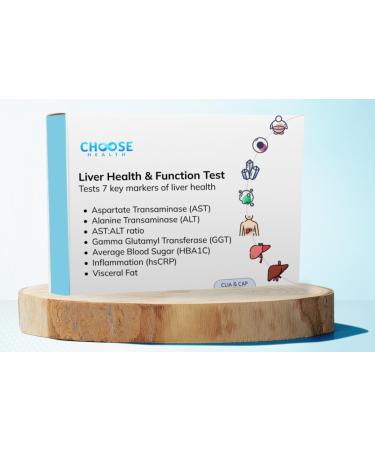 Liver Health & Function Test | 7-in-1 at-Home Liver Test | Choose Health | Test and Track Liver Function & Health | AST | ALT | GGT | Blood Sugars | Inflammation and More | Not Avail in NY RI