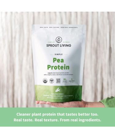 Sprout Living Organic Pea Protein Unflavored - 1 lb | Plant-Based Protein Powder - Buy Online on GoSupps.com
