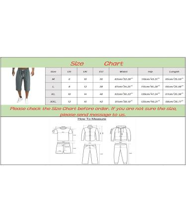 CEWIFO Men's Slip Pants - Lightweight Cotton Linen Trousers Calf Cord Shorts Simple Gray Sports Shorts for Men - Buy Online on GoSupps.com
